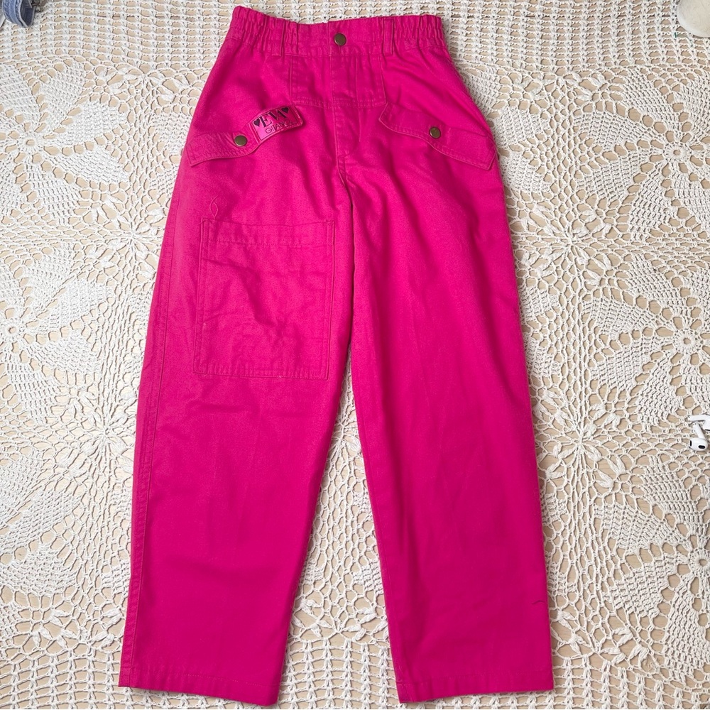 Vintage 1990s Eva Gitano Girls 8 Magenta High Waist Loose Fit Pants